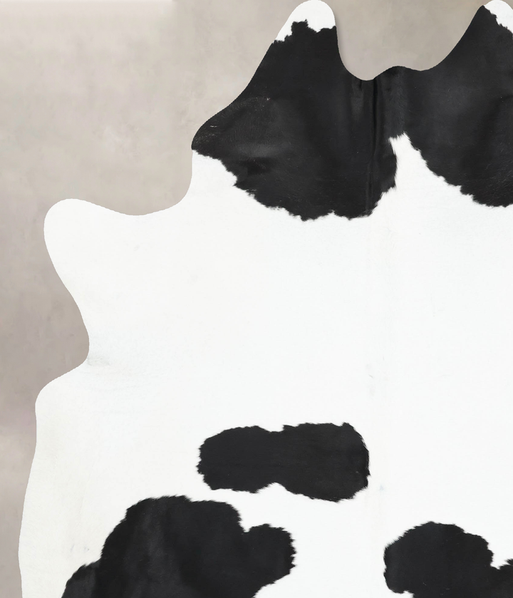 Black and White XX-Large Brazilian Cowhide Rug 8'5"H x 6'8"W #B13652 by Hudson Hides