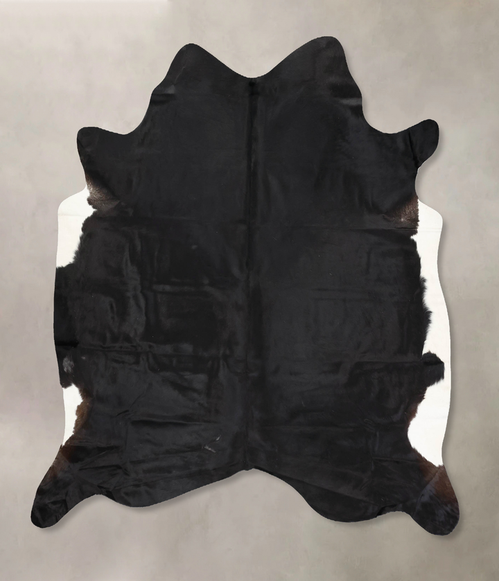 Solid Black X-Large Brazilian Cowhide Rug 6'9"H x 6'4"W #B13655 by Hudson Hides
