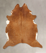 Brown and White Regular XX-Large Brazilian Cowhide Rug 7'8"H x 6'7"W #B13657 by Hudson Hides