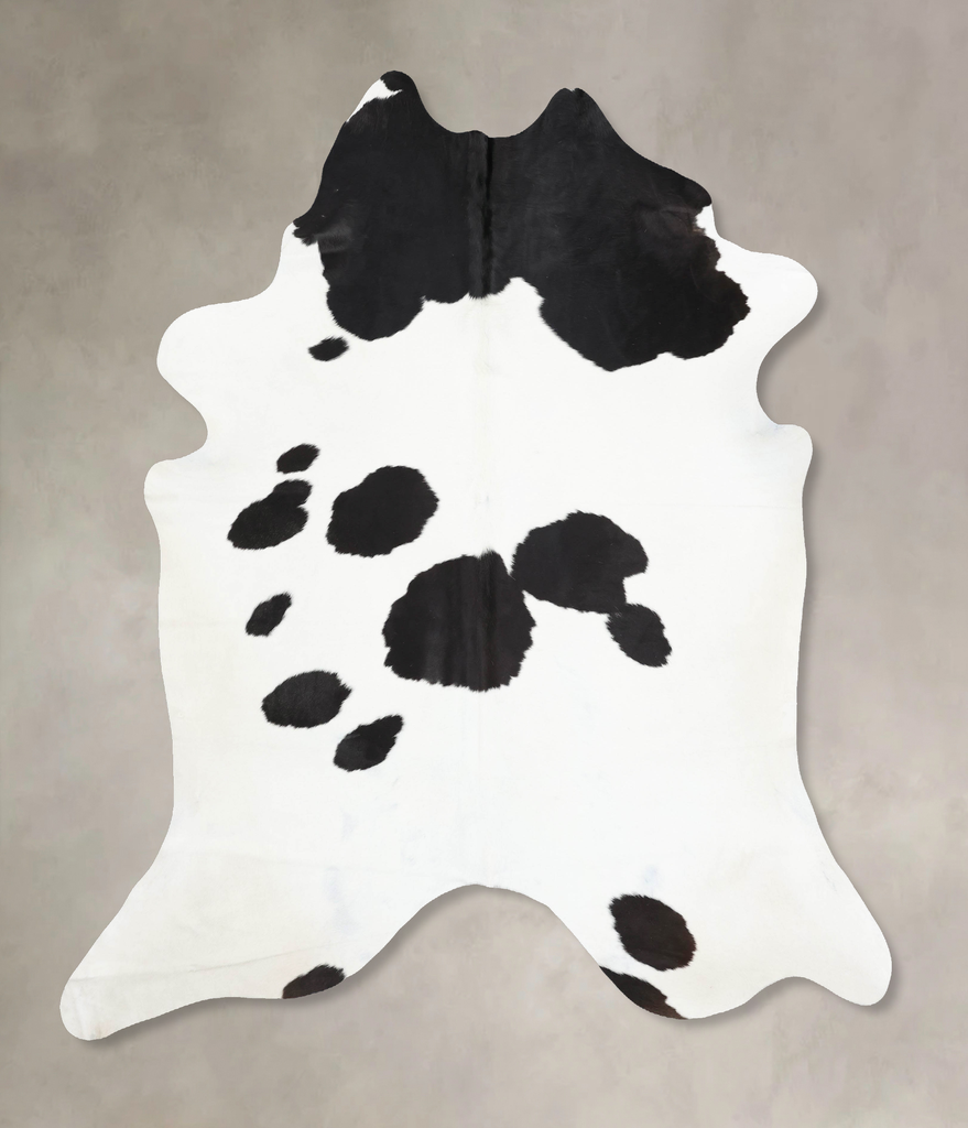 Black and White XX-Large Brazilian Cowhide Rug 8'6"H x 7'3"W #B13661 by Hudson Hides