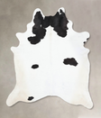 Black and White XX-Large Brazilian Cowhide Rug 9'3"H x 7'8"W #B13662 by Hudson Hides