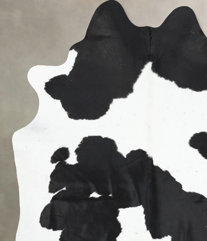 Black and White XX-Large Brazilian Cowhide Rug 8'0"H x 6'10"W #B13663 by Hudson Hides