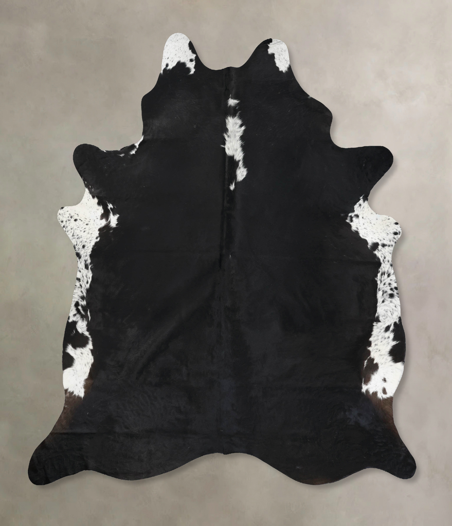Black and White XX-Large Brazilian Cowhide Rug 8'3"H x 6'11"W #B13665 by Hudson Hides
