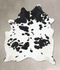 Black and White X-Large Brazilian Cowhide Rug 7'3