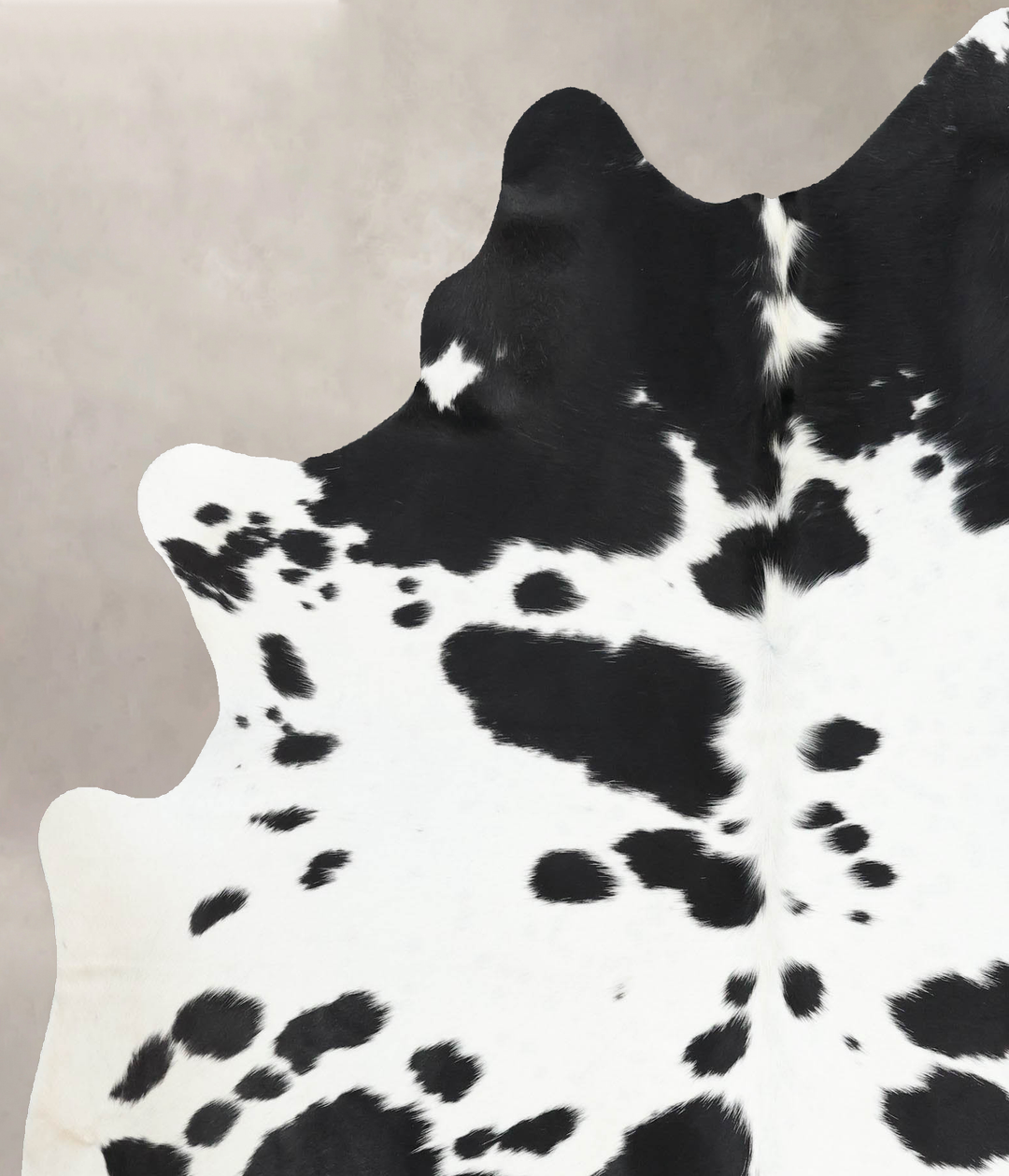 Black and White X-Large Brazilian Cowhide Rug 7'3"H x 6'1"W #B13666 by