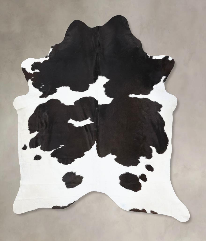 Black and White XX-Large Brazilian Cowhide Rug 8'10"H x 6'11"W #B13667 by Hudson Hides