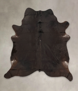 Solid Black XX-Large Brazilian Cowhide Rug 7'11"H x 7'3"W #B1368 by Hudson Hides