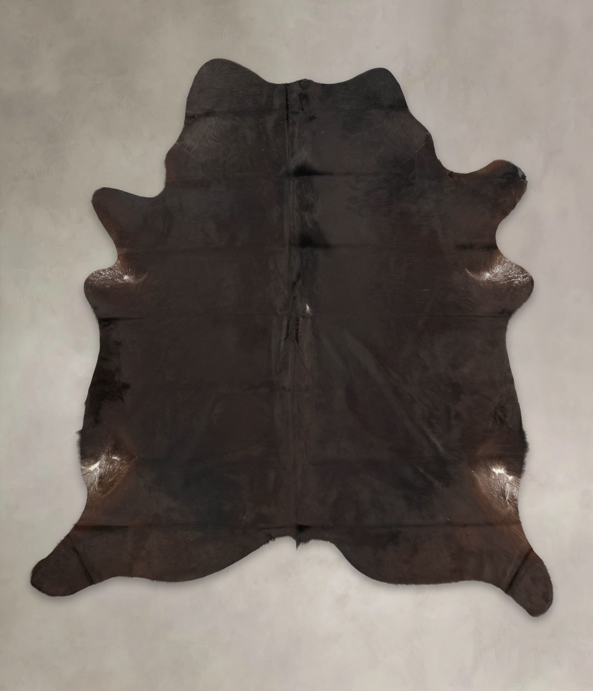 Solid Black Cowhide Rug #B1368