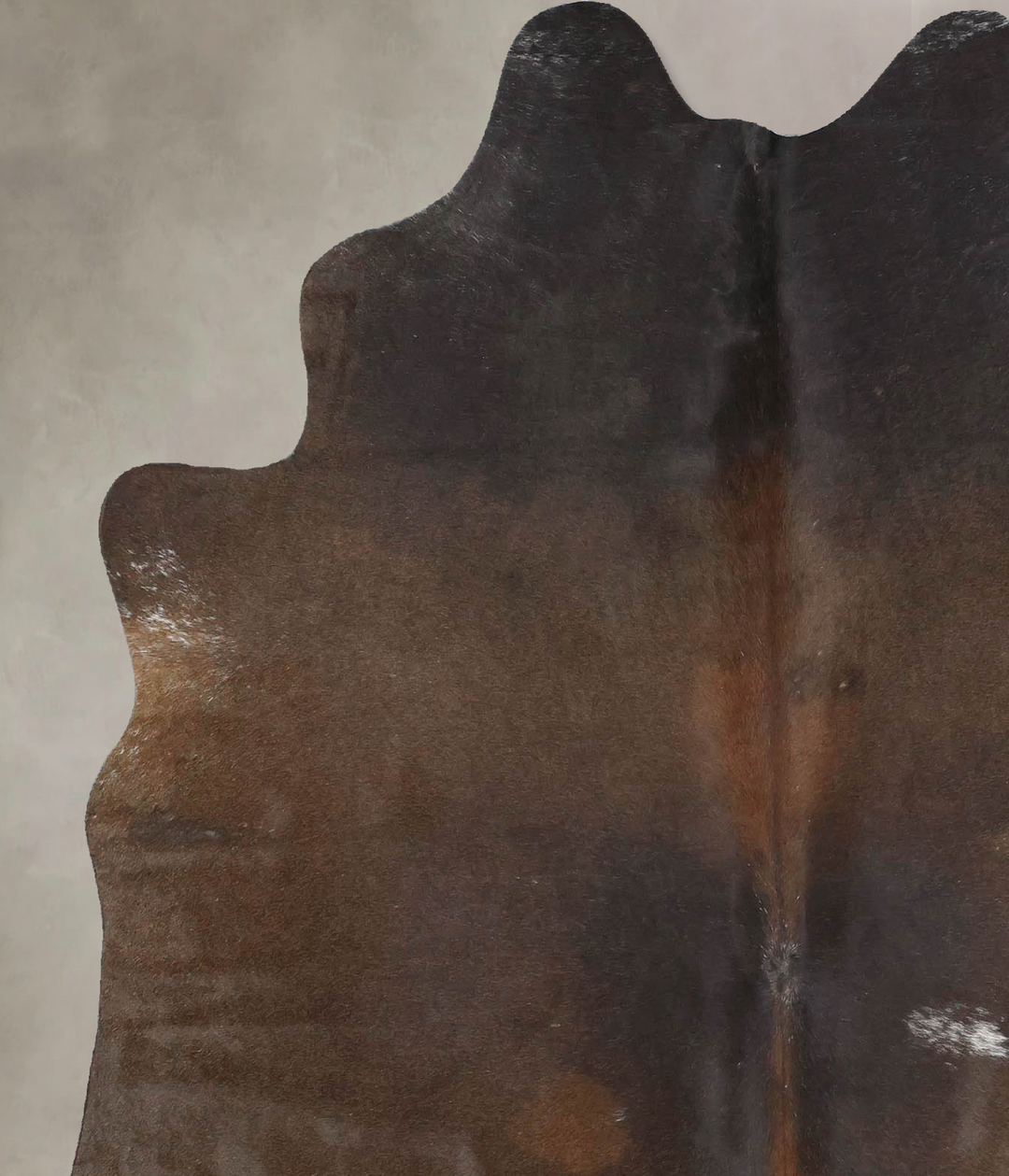 Chocolate Large Brazilian Cowhide Rug 6'8"H x 5'4"W #B13685 by Hudson 