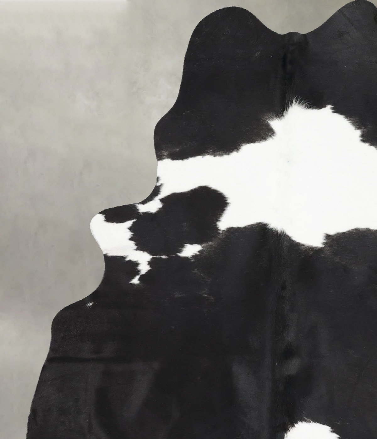Black and White Large Brazilian Cowhide Rug 7'0"H x 5'4"W #B13694 by Hudson Hides