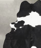Black and White Large Brazilian Cowhide Rug 7'0"H x 5'4"W #B13694 by Hudson Hides