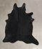 Solid Black X-Large Brazilian Cowhide Rug 7'4