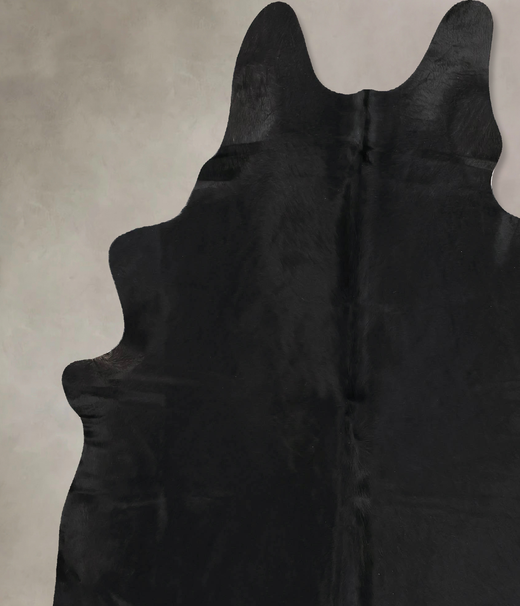 Solid Black Cowhide Rug #B13700