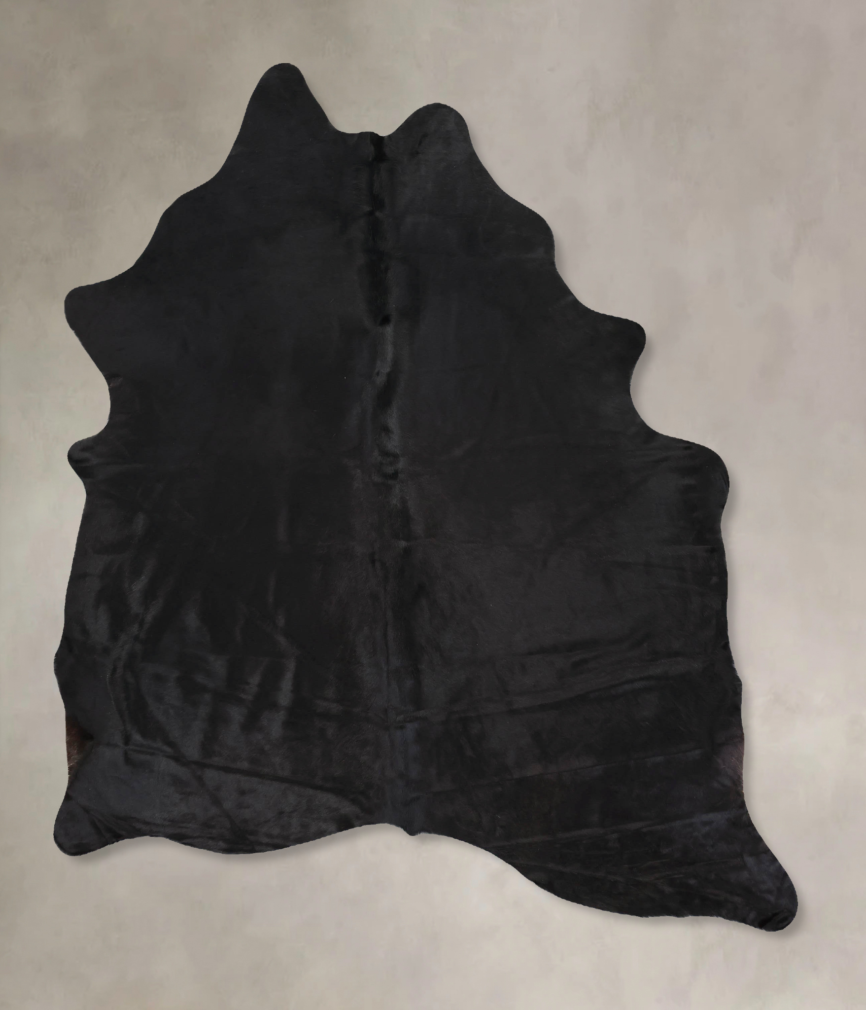 Solid Black Cowhide Rug #B13701