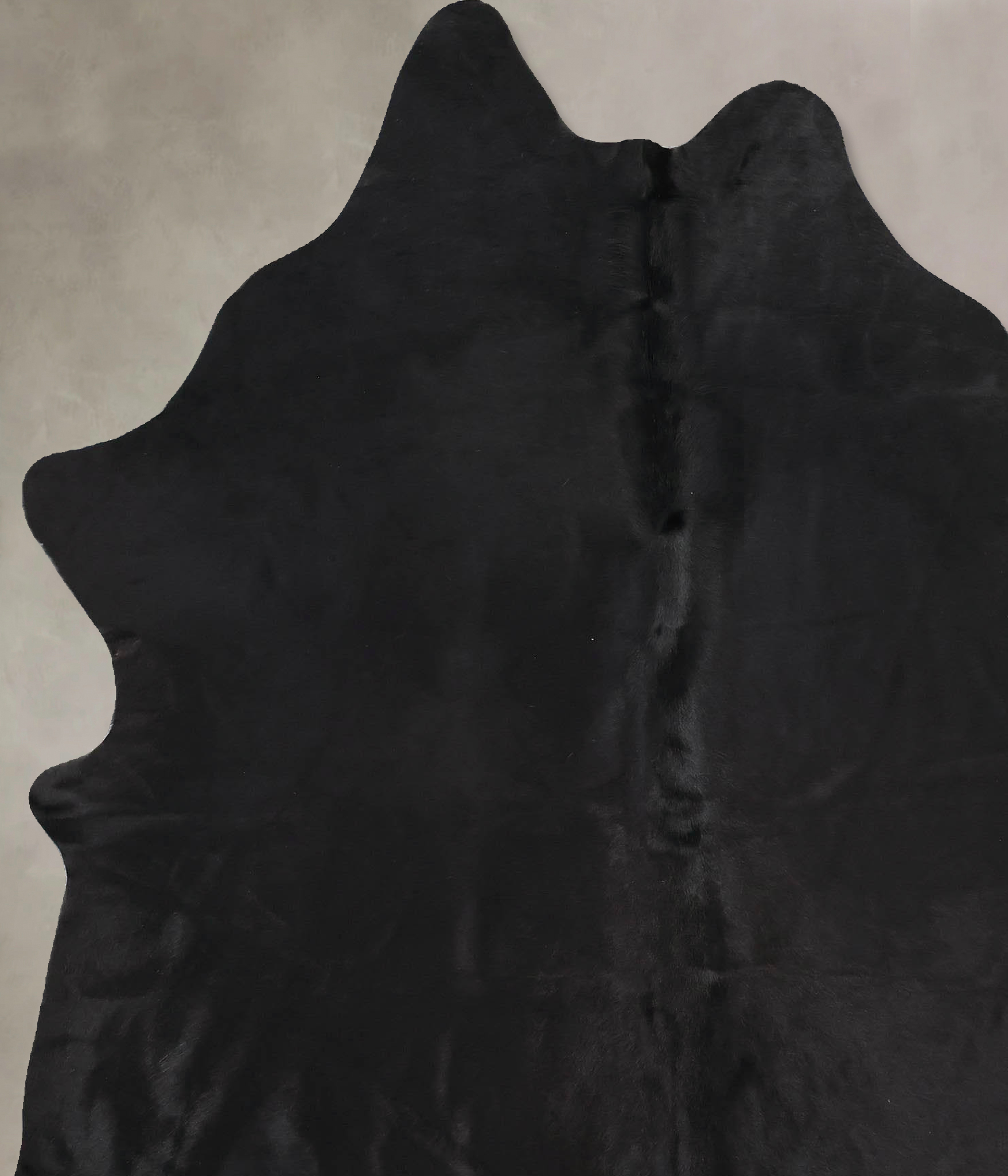 Solid Black Cowhide Rug #B13701