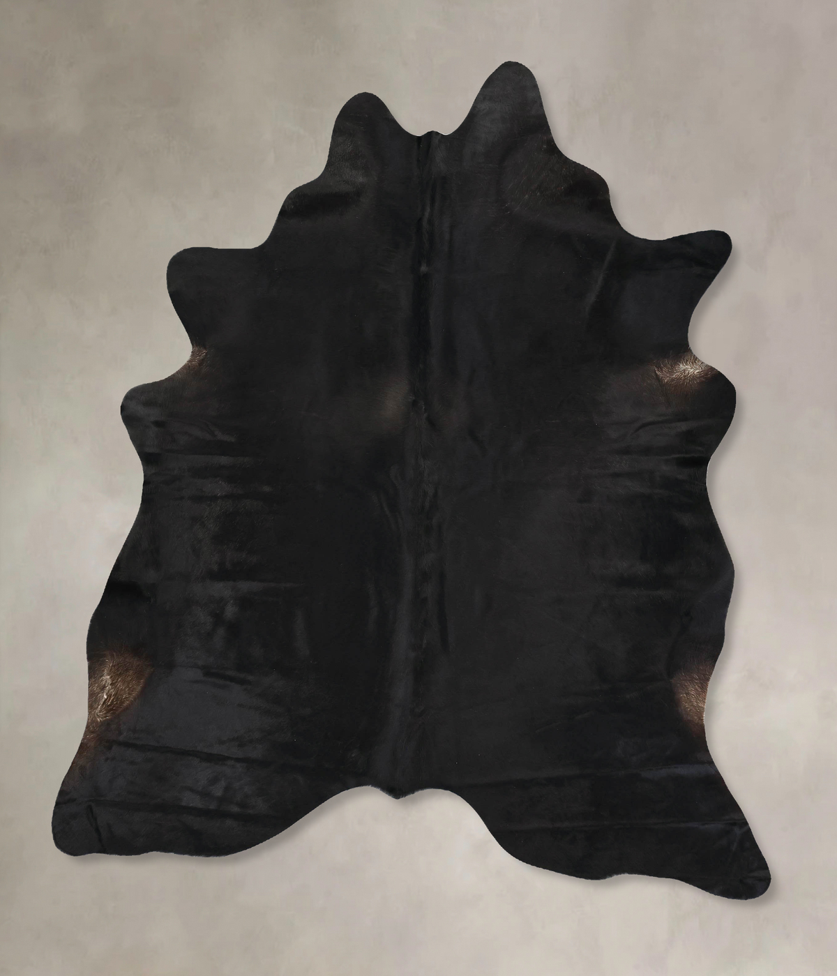 Solid Black Cowhide Rug #B13702