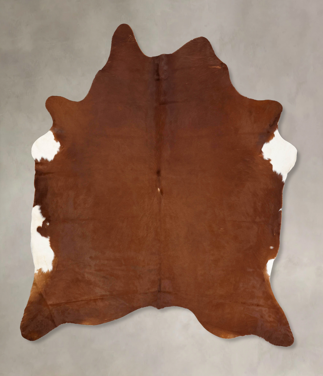 Solid Brown XX-Large Brazilian Cowhide Rug 8'6"H x 7'1"W #B13707 by Hu