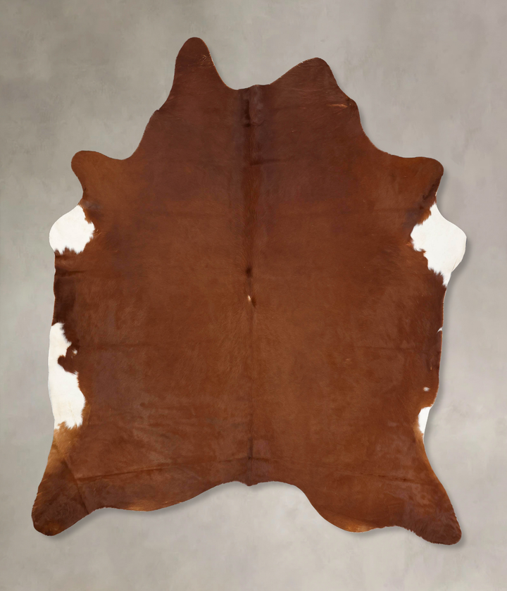 Solid Brown XX-Large Brazilian Cowhide Rug 8'6"H x 7'1"W #B13707 by Hudson Hides