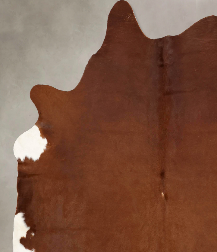 Solid Brown XX-Large Brazilian Cowhide Rug 8'6"H x 7'1"W #B13707 by Hudson Hides