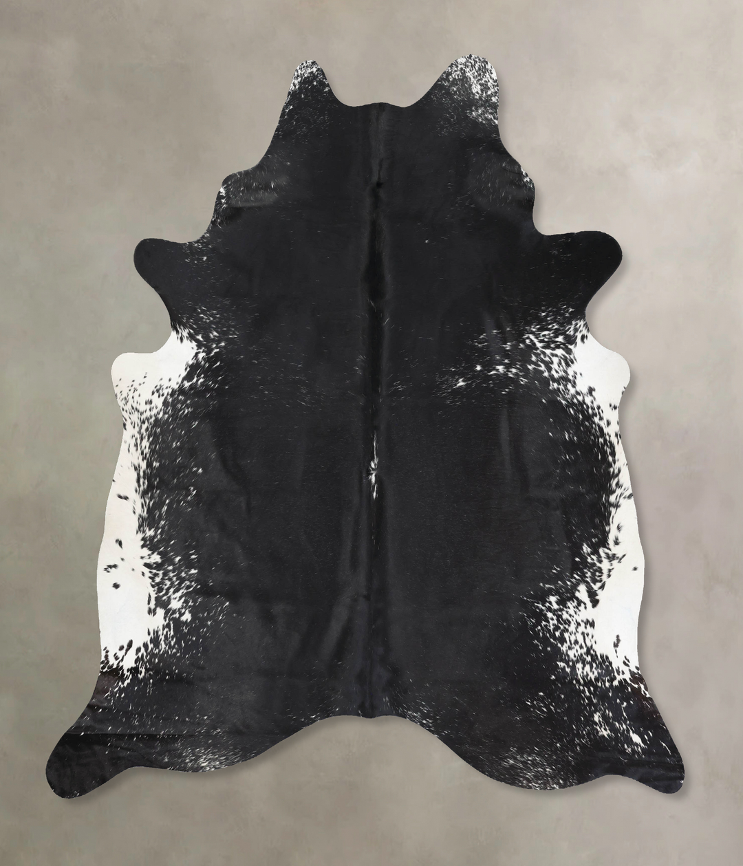Black and White XX-Large Brazilian Cowhide Rug 7'7"H x 6'8"W #B13725 b