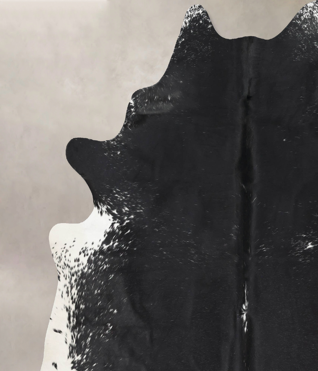 Black and White XX-Large Brazilian Cowhide Rug 7'7"H x 6'8"W #B13725 b