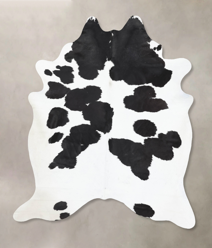 Black and White XX-Large Brazilian Cowhide Rug 8'1"H x 6'3"W #B13726 by Hudson Hides