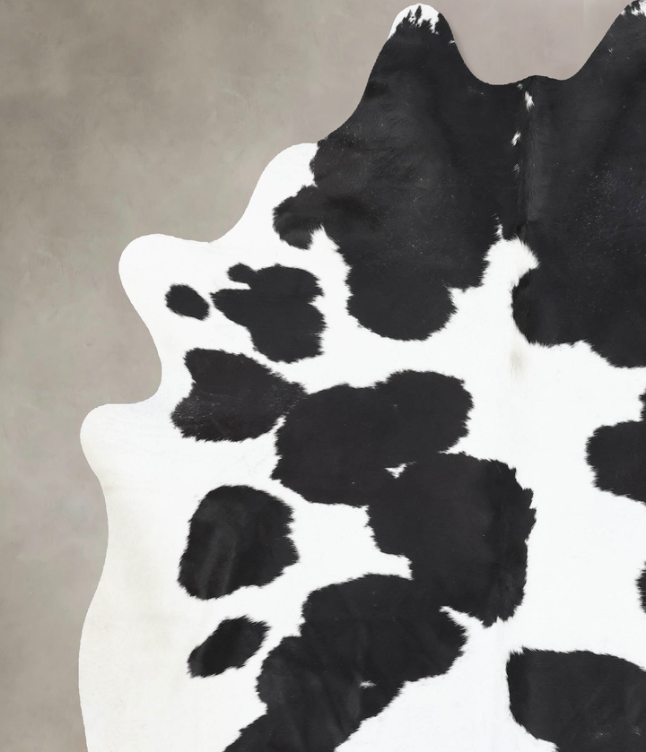 Black and White XX-Large Brazilian Cowhide Rug 8'1"H x 6'3"W #B13726 by Hudson Hides
