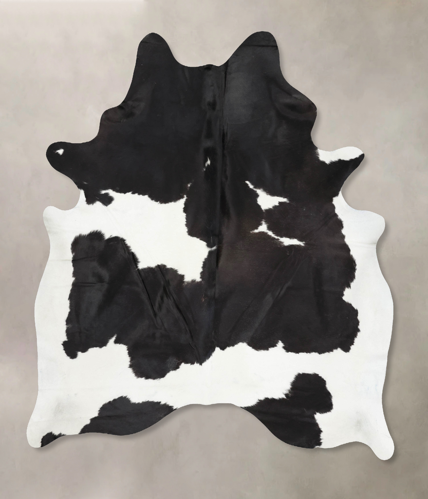 Black and White XX-Large Brazilian Cowhide Rug 8'4"H x 6'8"W #B13727 by Hudson Hides