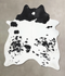 Black and White XX-Large Brazilian Cowhide Rug 8'4