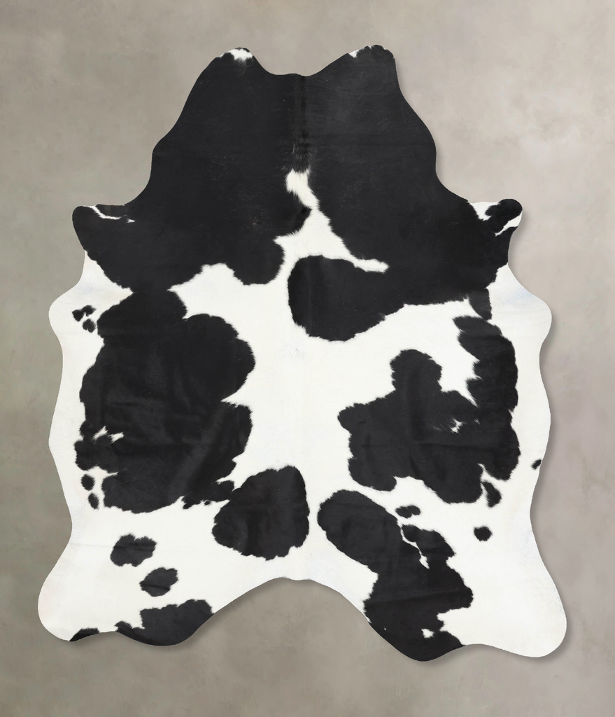 Black and White X-Large Brazilian Cowhide Rug 7'7"H x 6'0"W #B13734 by Hudson Hides