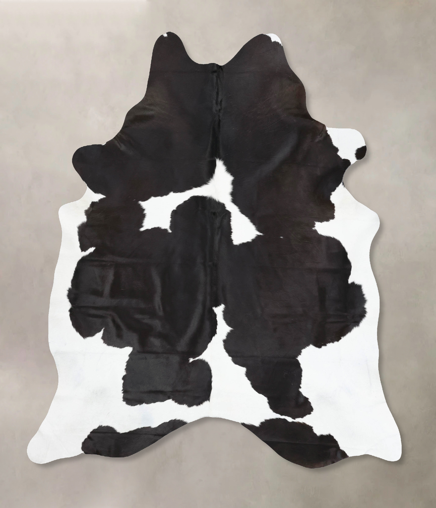 Black and White XX-Large Brazilian Cowhide Rug 8'0"H x 6'4"W #B13738 by Hudson Hides