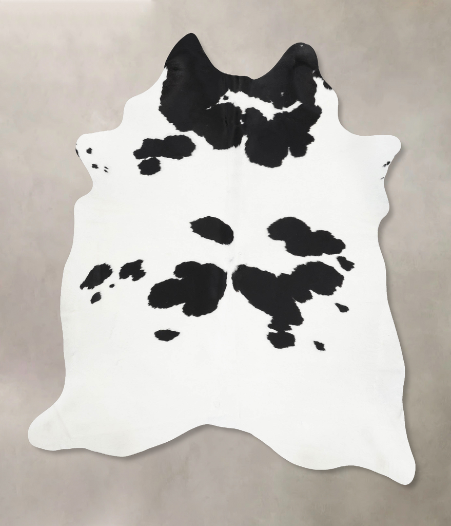 Black and White X-Large Brazilian Cowhide Rug 7'9"H x 6'3"W #B13739 by Hudson Hides