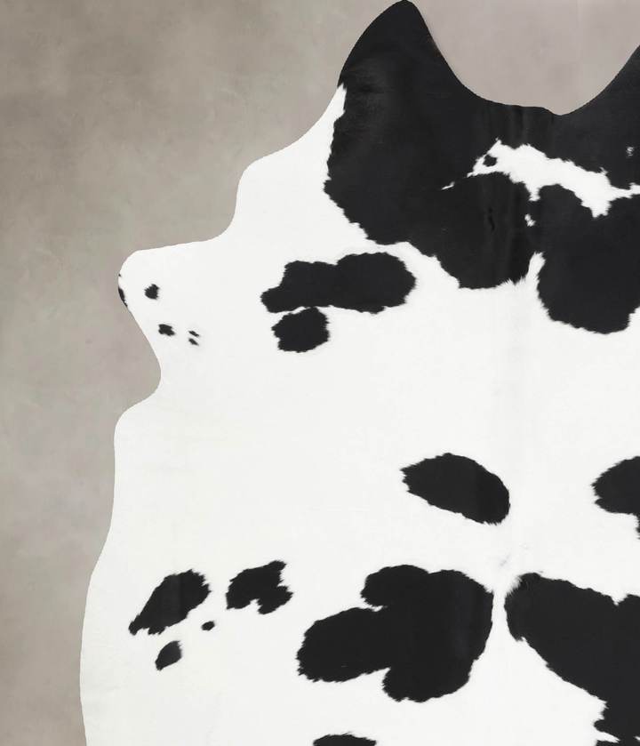 Black and White X-Large Brazilian Cowhide Rug 7'9"H x 6'3"W #B13739 by Hudson Hides