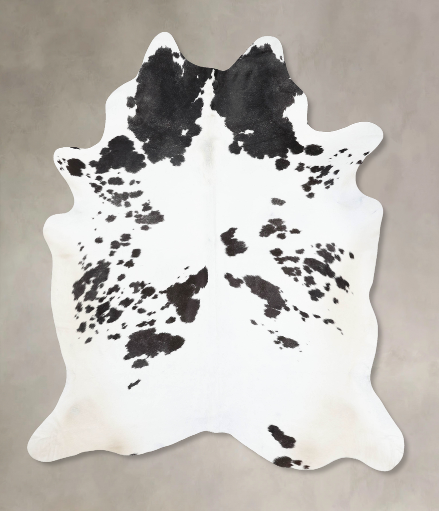 Black and White XX-Large Brazilian Cowhide Rug 8'7"H x 6'10"W #B13742 by Hudson Hides