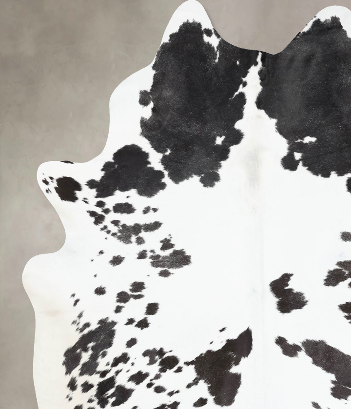 Black and White XX-Large Brazilian Cowhide Rug 8'7"H x 6'10"W #B13742 by Hudson Hides