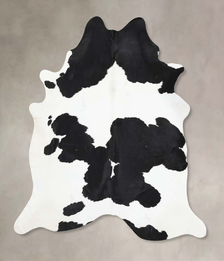 Black and White XX-Large Brazilian Cowhide Rug 8'7"H x 6'10"W #B13743 by Hudson Hides