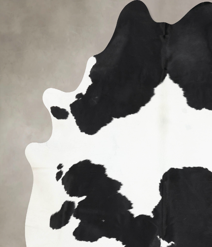 Black and White XX-Large Brazilian Cowhide Rug 8'7"H x 6'10"W #B13743 by Hudson Hides