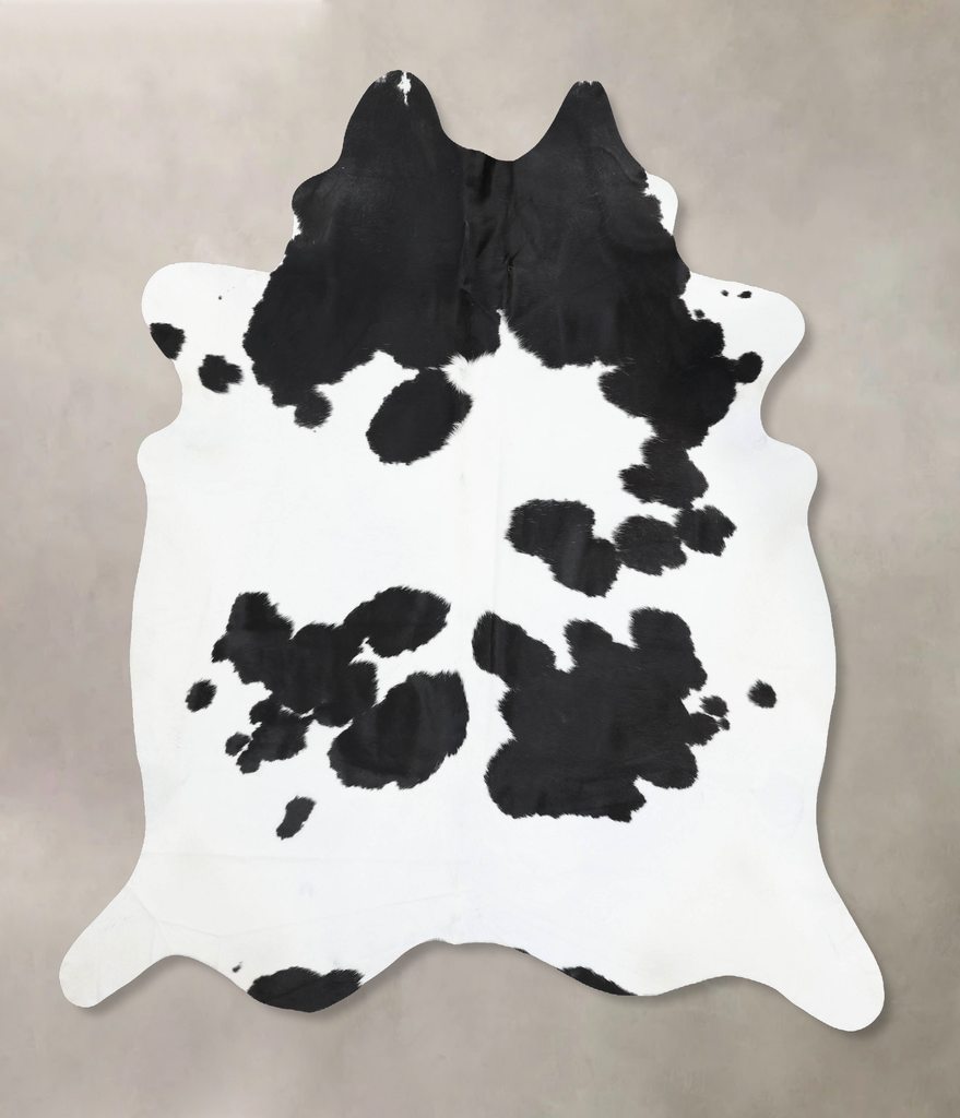 Black and White XX-Large Brazilian Cowhide Rug 8'9"H x 7'6"W #B13744 by Hudson Hides