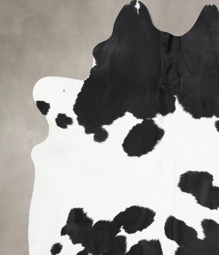 Black and White XX-Large Brazilian Cowhide Rug 8'9"H x 7'6"W #B13744 by Hudson Hides