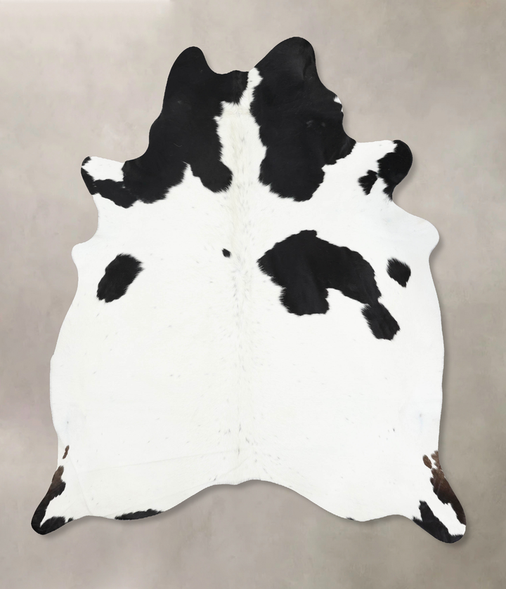 Black and White XX-Large Brazilian Cowhide Rug 7'8"H x 6'9"W #B13746 by Hudson Hides
