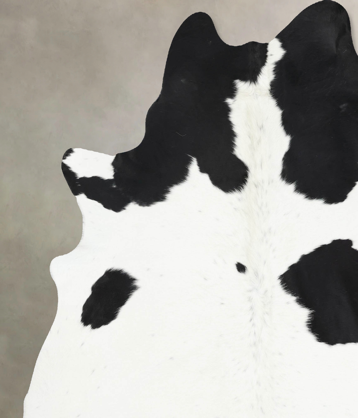 Black and White XX-Large Brazilian Cowhide Rug 7'8"H x 6'9"W #B13746 by Hudson Hides