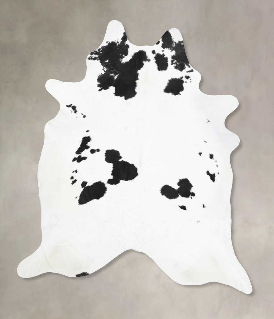 Black and White XX-Large Brazilian Cowhide Rug 8'9"H x 6'11"W #B13747 by Hudson Hides