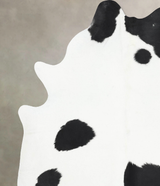 Black and White XX-Large Brazilian Cowhide Rug 7'11"H x 6'8"W #B13748 by Hudson Hides