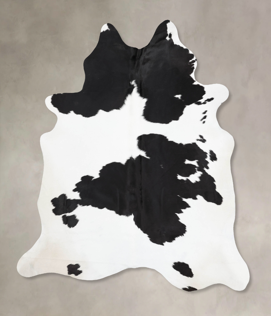 Black and White XX-Large Brazilian Cowhide Rug 8'4"H x 6'8"W #B13759 by Hudson Hides