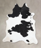 Black and White XX-Large Brazilian Cowhide Rug 8'4