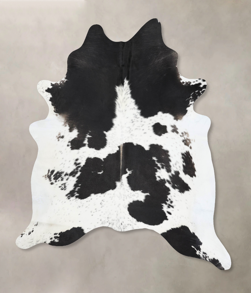 Black and White XX-Large Brazilian Cowhide Rug 8'2"H x 6'7"W #B13760 by Hudson Hides