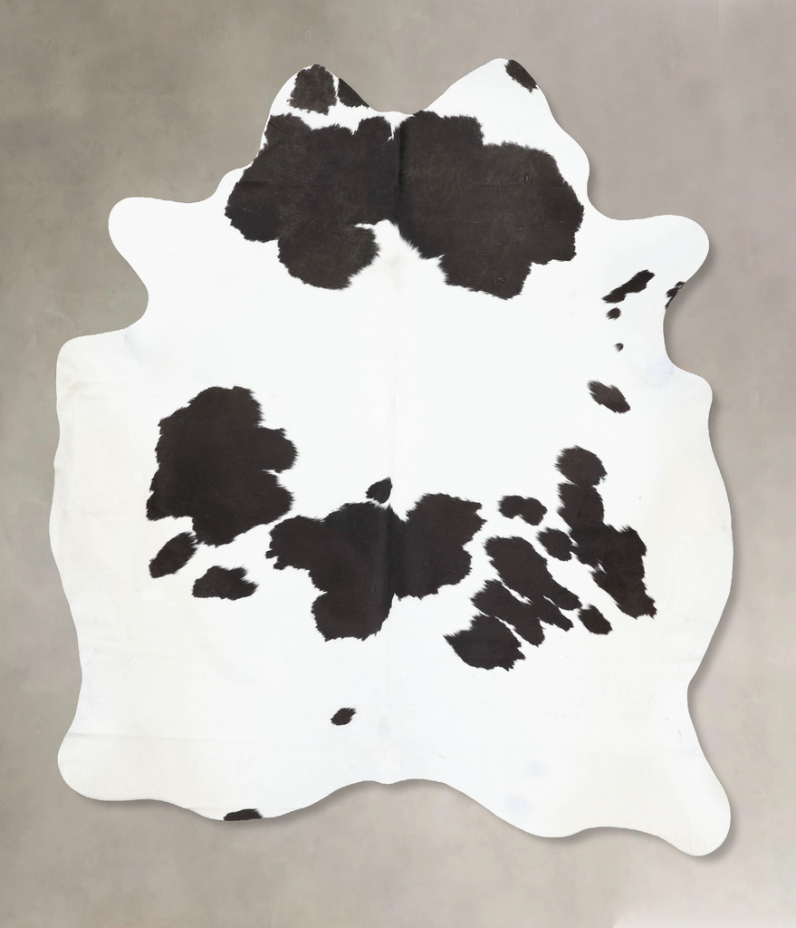 Black and White XX-Large Brazilian Cowhide Rug 8'1"H x 6'8"W #B13767 by Hudson Hides