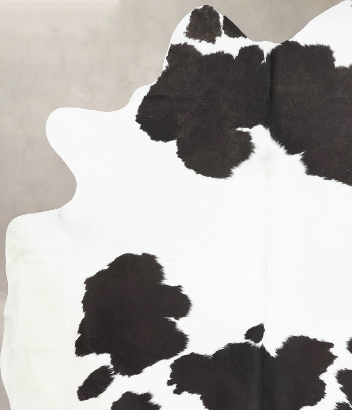 Black and White XX-Large Brazilian Cowhide Rug 8'1"H x 6'8"W #B13767 by Hudson Hides