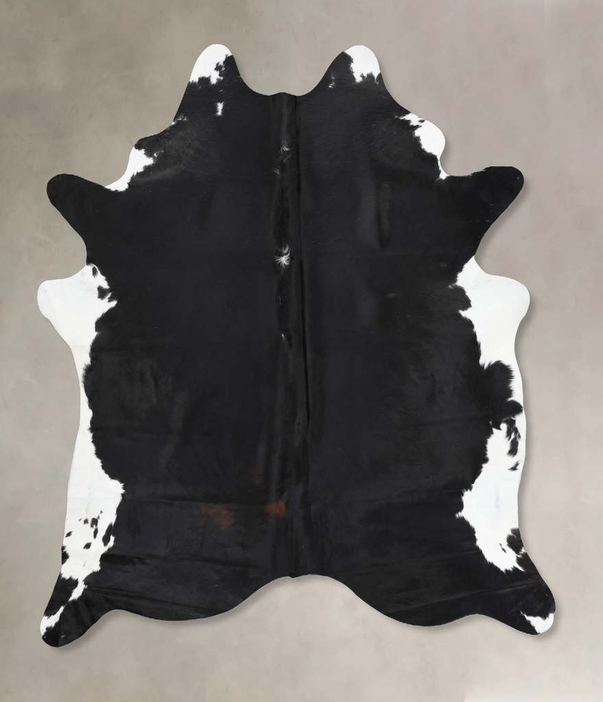Black and White XX-Large Brazilian Cowhide Rug 7'11"H x 6'4"W #B13771 by Hudson Hides