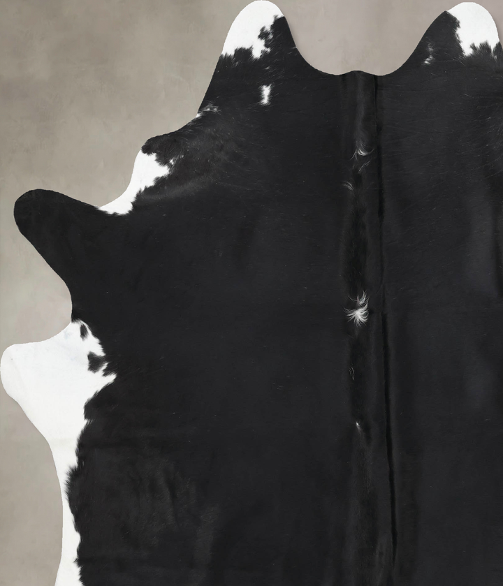 Black and White XX-Large Brazilian Cowhide Rug 7'11"H x 6'4"W #B13771 by Hudson Hides